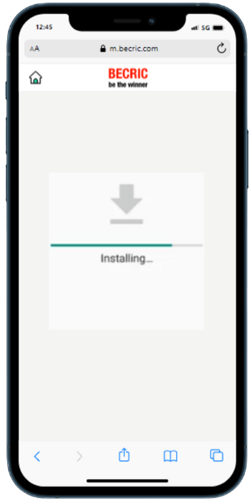 a mobile phone showing how to install betric application