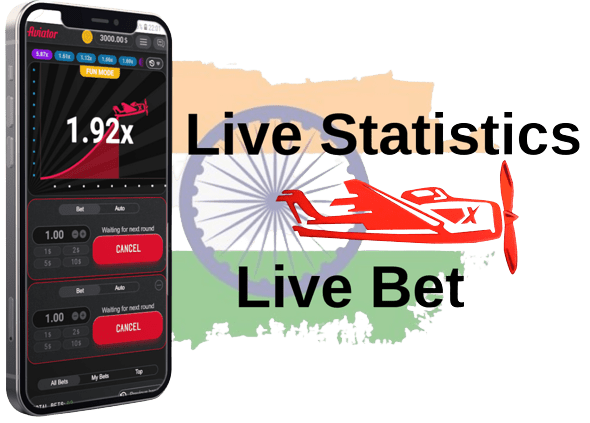 A cell phone with a Live Statistics and Live Bet on it